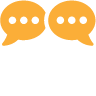 An icon of two chat bubbles representing enhanced employee engagement.