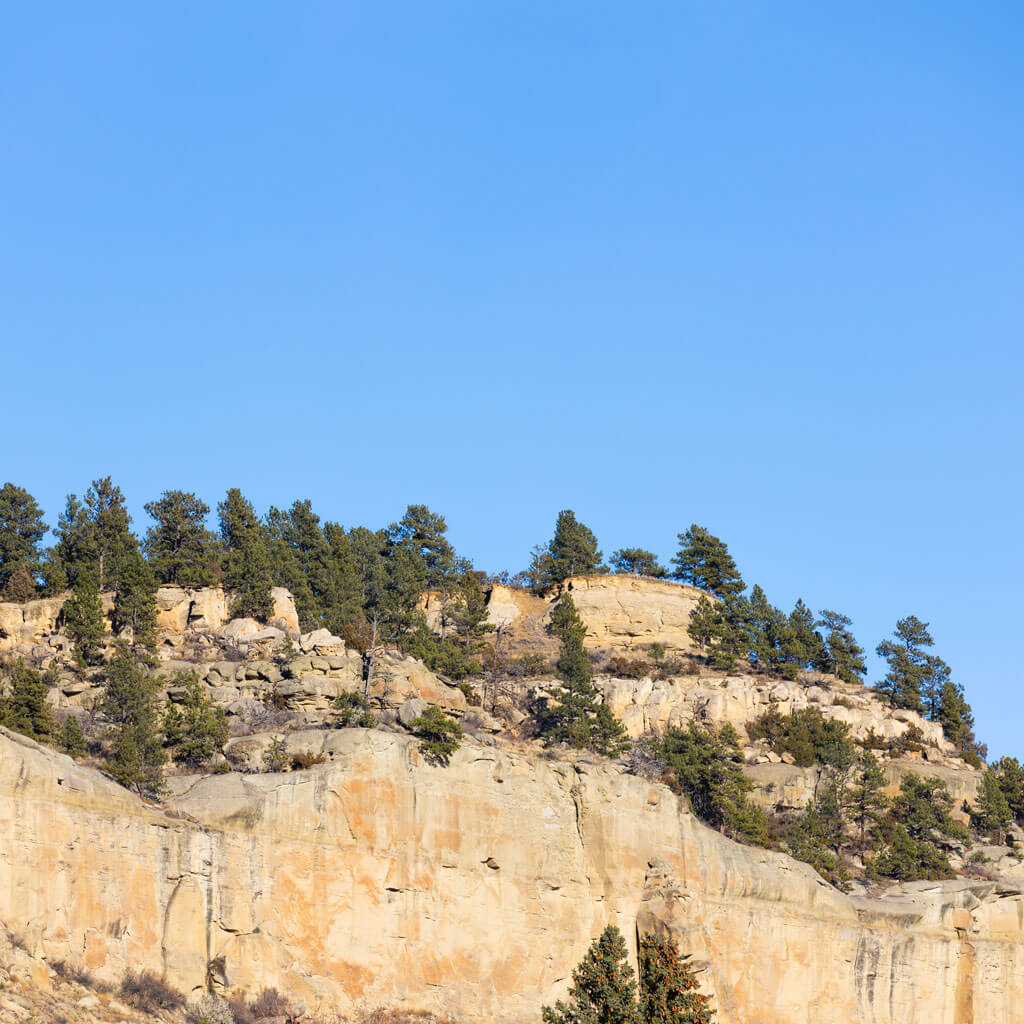 A view of Billings, Montana rim landscape.